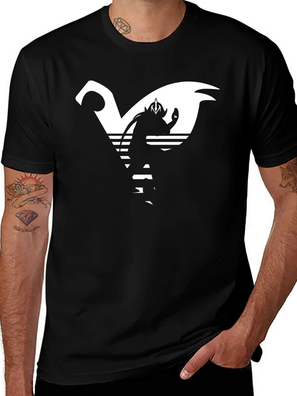 Retro Anime Graphic Tee - Black