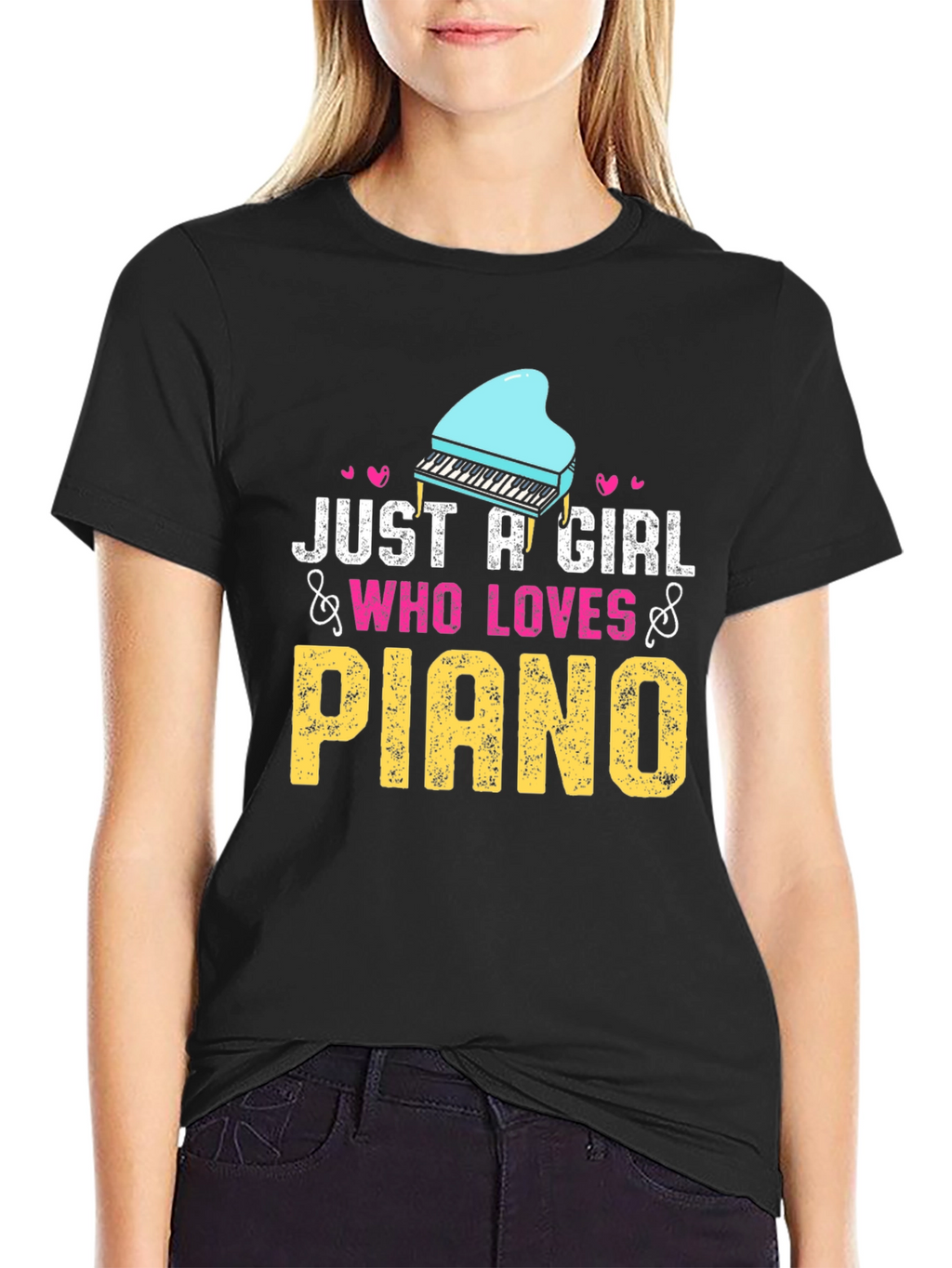 Just A Girl Who Loves Piano T-Shirt