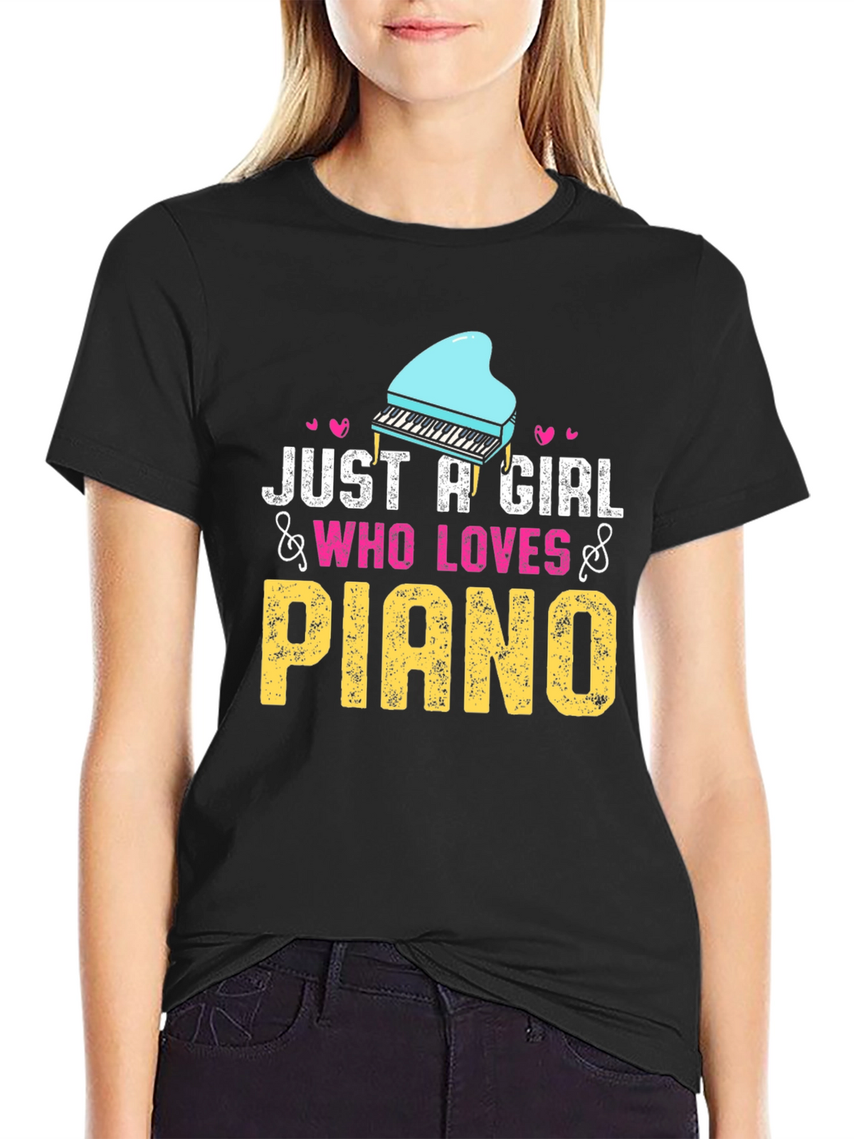 Just A Girl Who Loves Piano T-Shirt