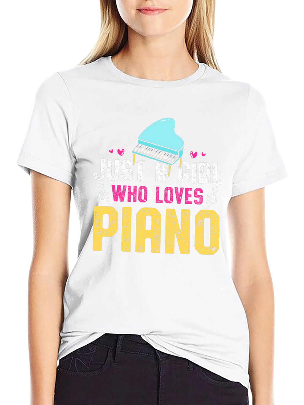 Just A Girl Who Loves Piano T-Shirt
