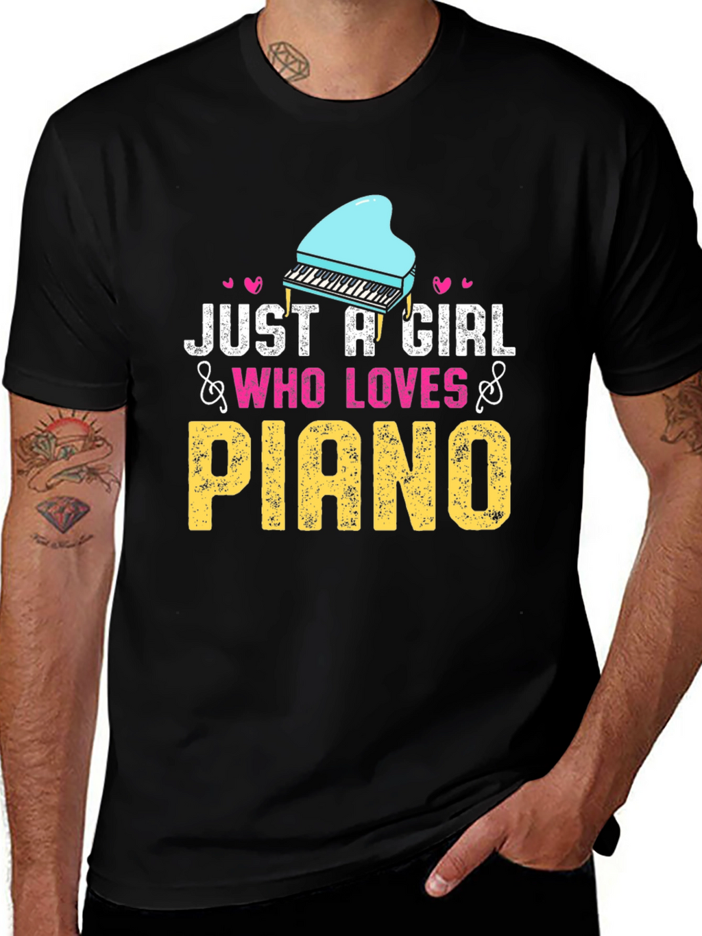 Just A Girl Who Loves Piano T-Shirt