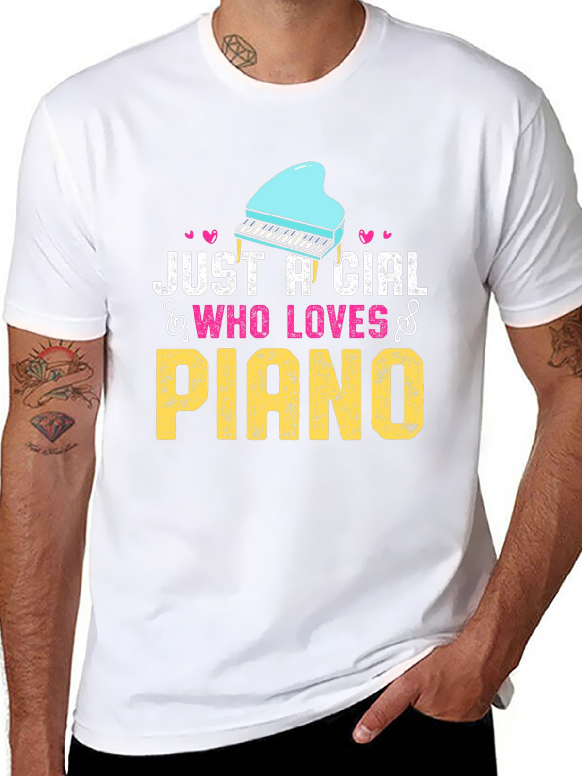 Just A Girl Who Loves Piano T-Shirt
