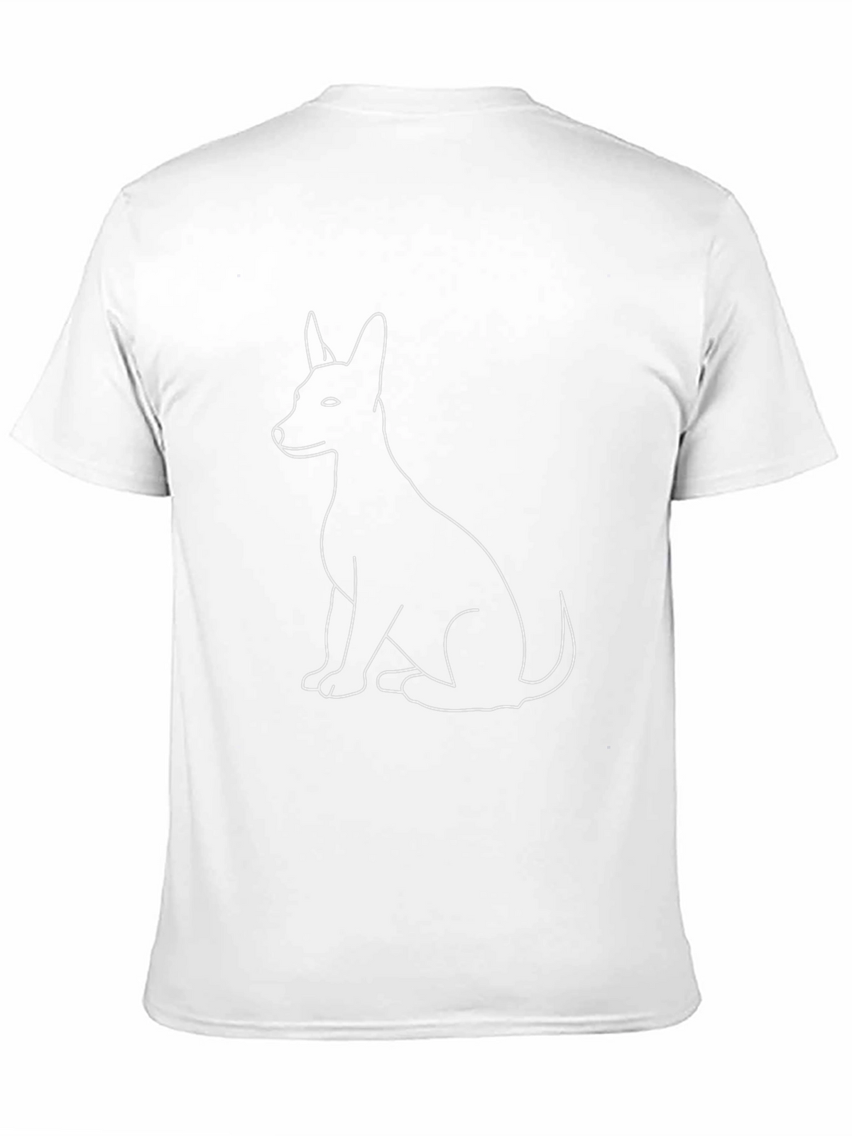 Dog Outline Black T-Shirt