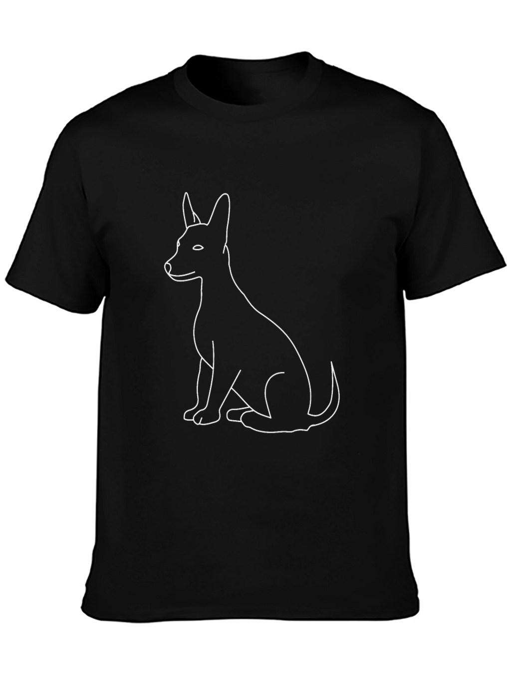 Dog Outline Black T-Shirt
