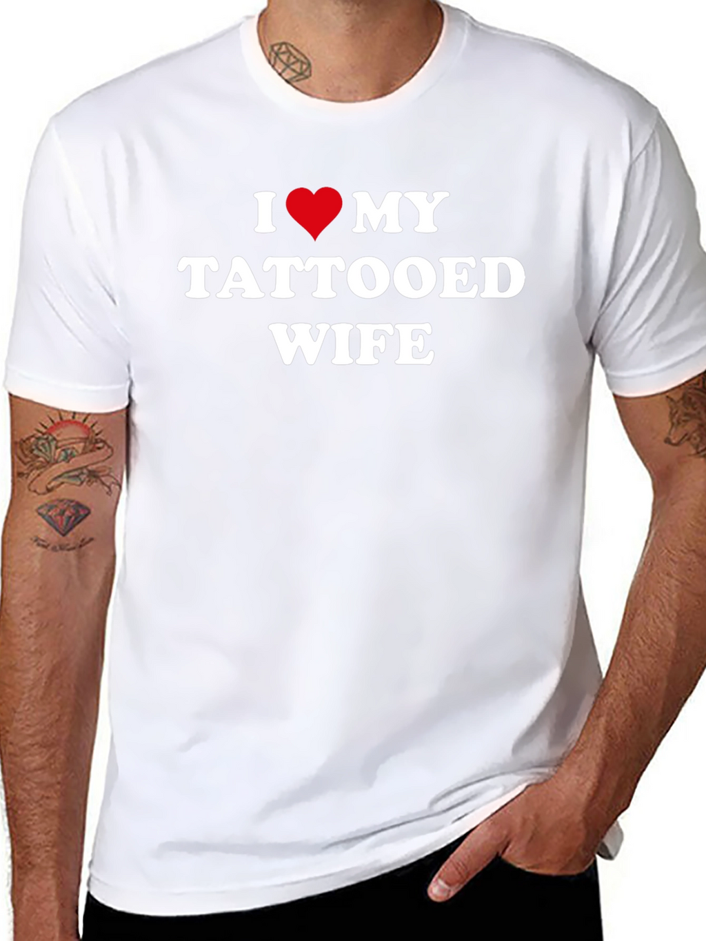 I Heart My Tattooed Wife - Novelty T-Shirt