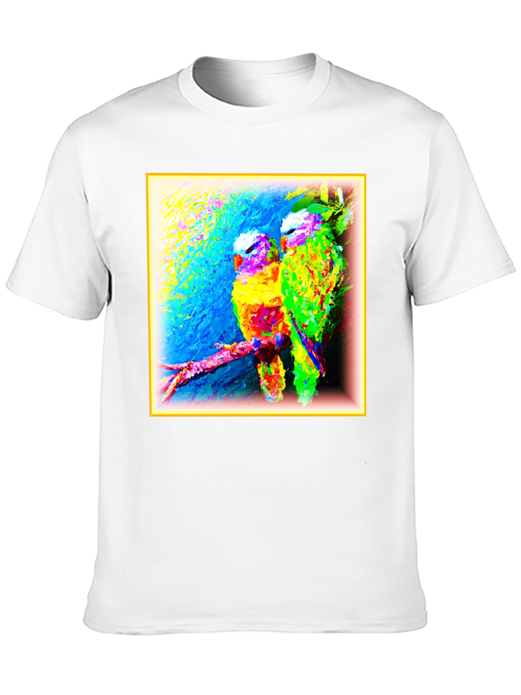 Vibrant Bird Art Graphic Tee -  Unique Design