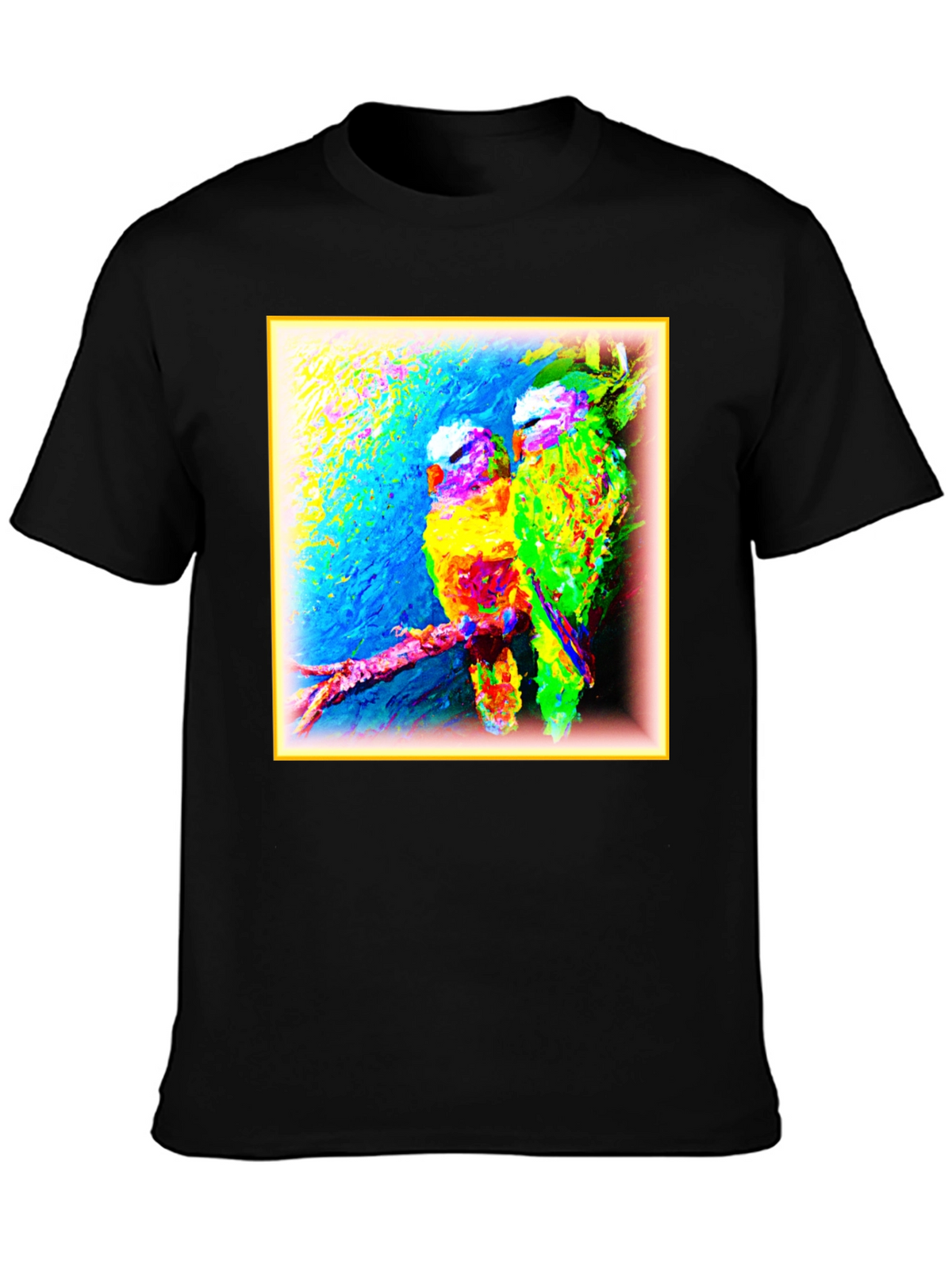 Vibrant Bird Art Graphic Tee -  Unique Design