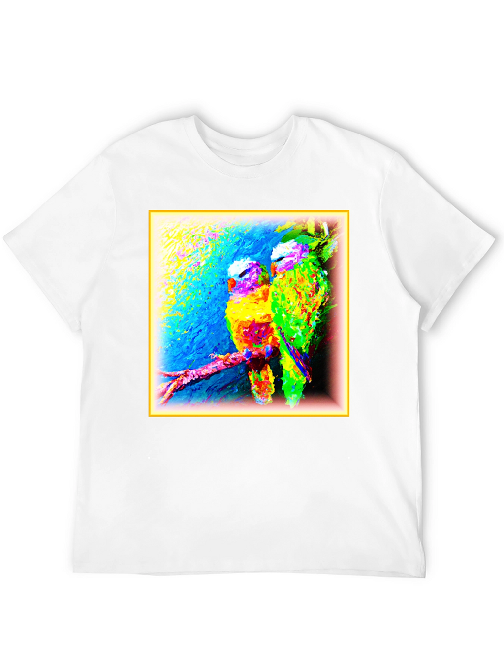 Vibrant Bird Art Graphic Tee -  Unique Design