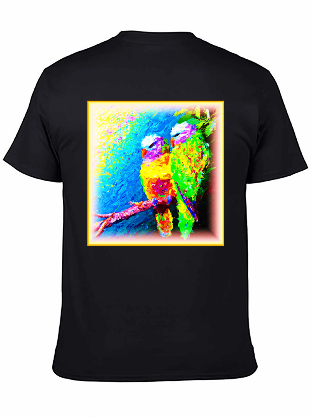 Vibrant Bird Art Graphic Tee -  Unique Design