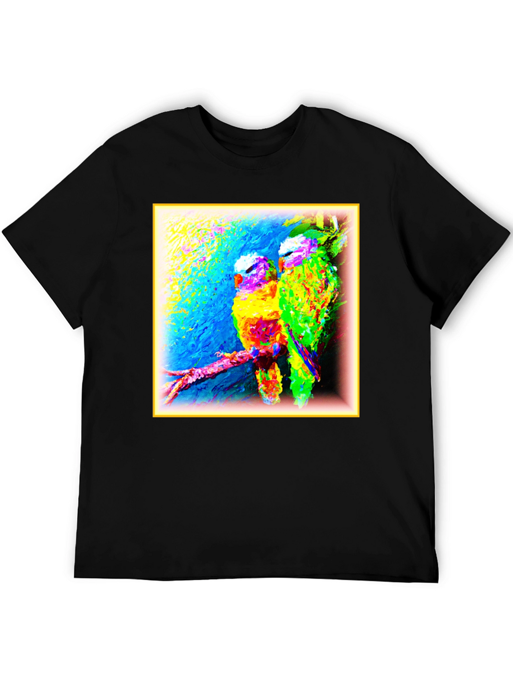 Vibrant Bird Art Graphic Tee -  Unique Design