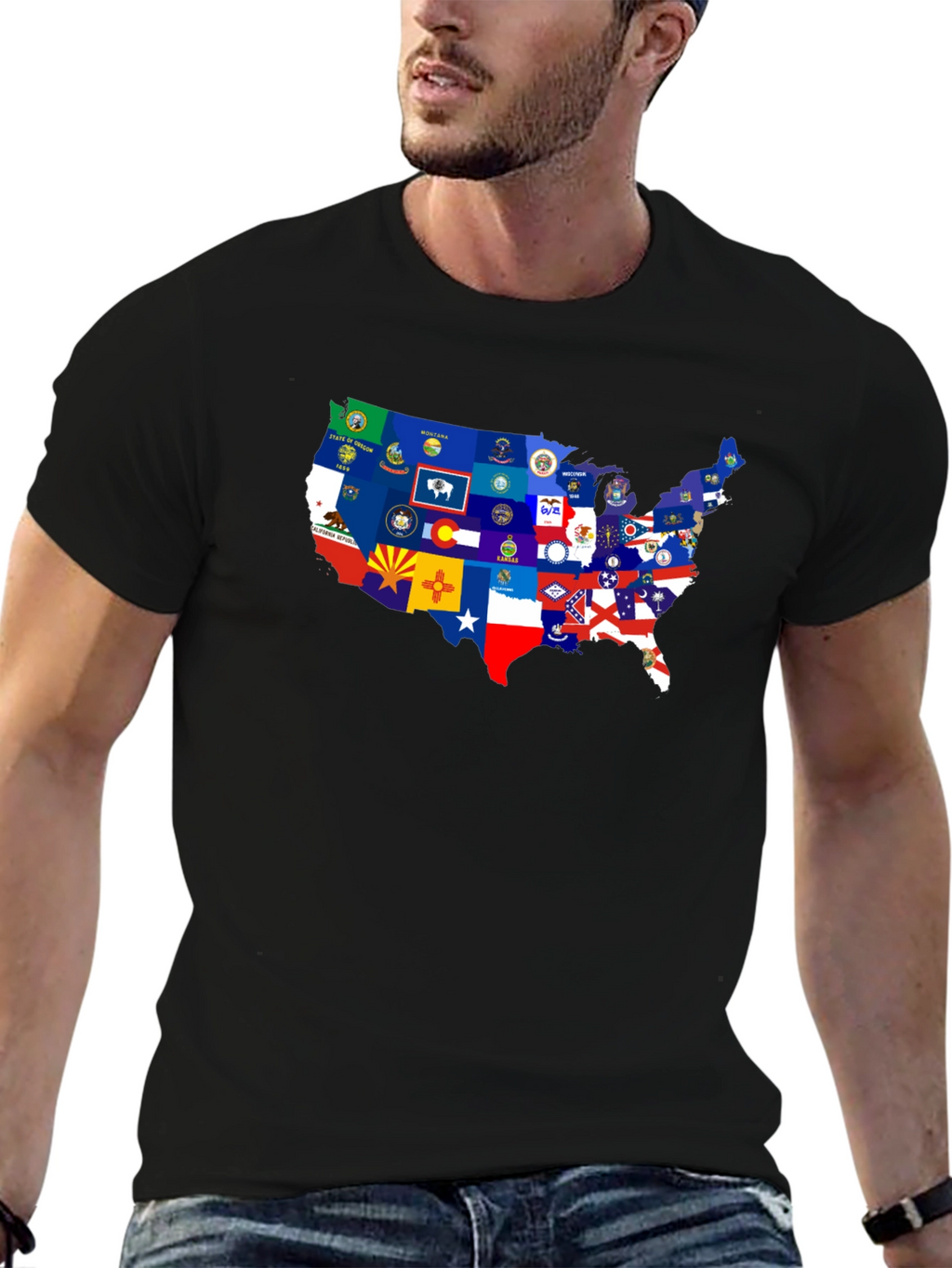 USA States Flag T-Shirt