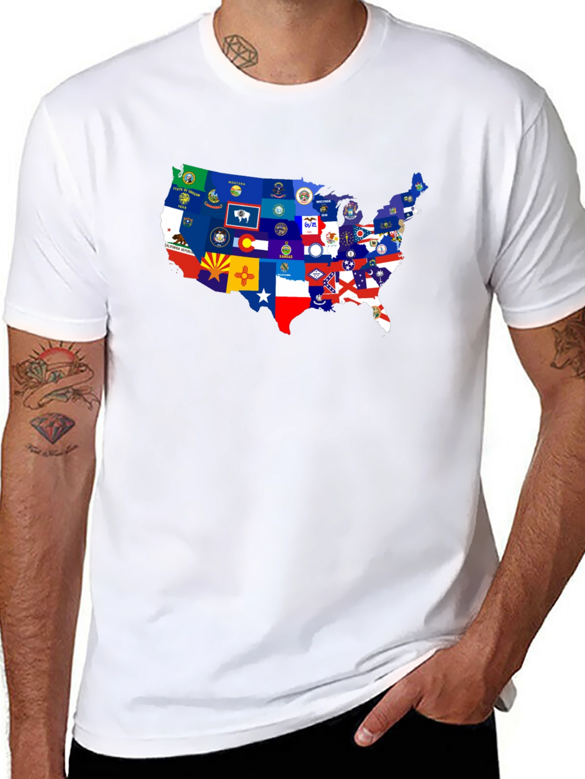 USA States Flag T-Shirt