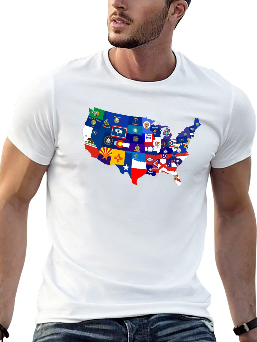 USA States Flag T-Shirt