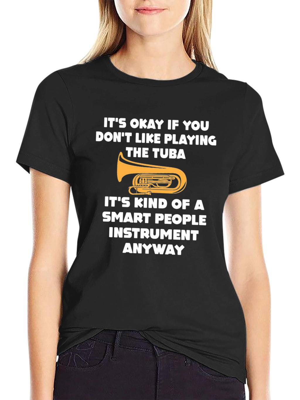 Funny Tuba Player Smart People Instrument Graphic Tee