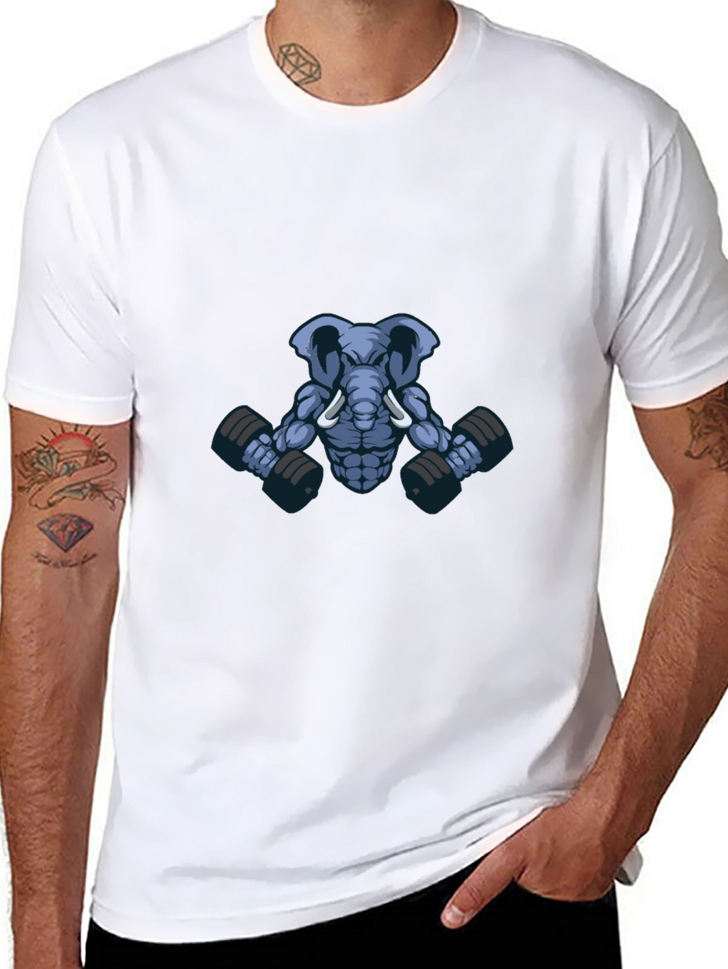 Elephant Gym T-Shirt - Funny Workout Tee