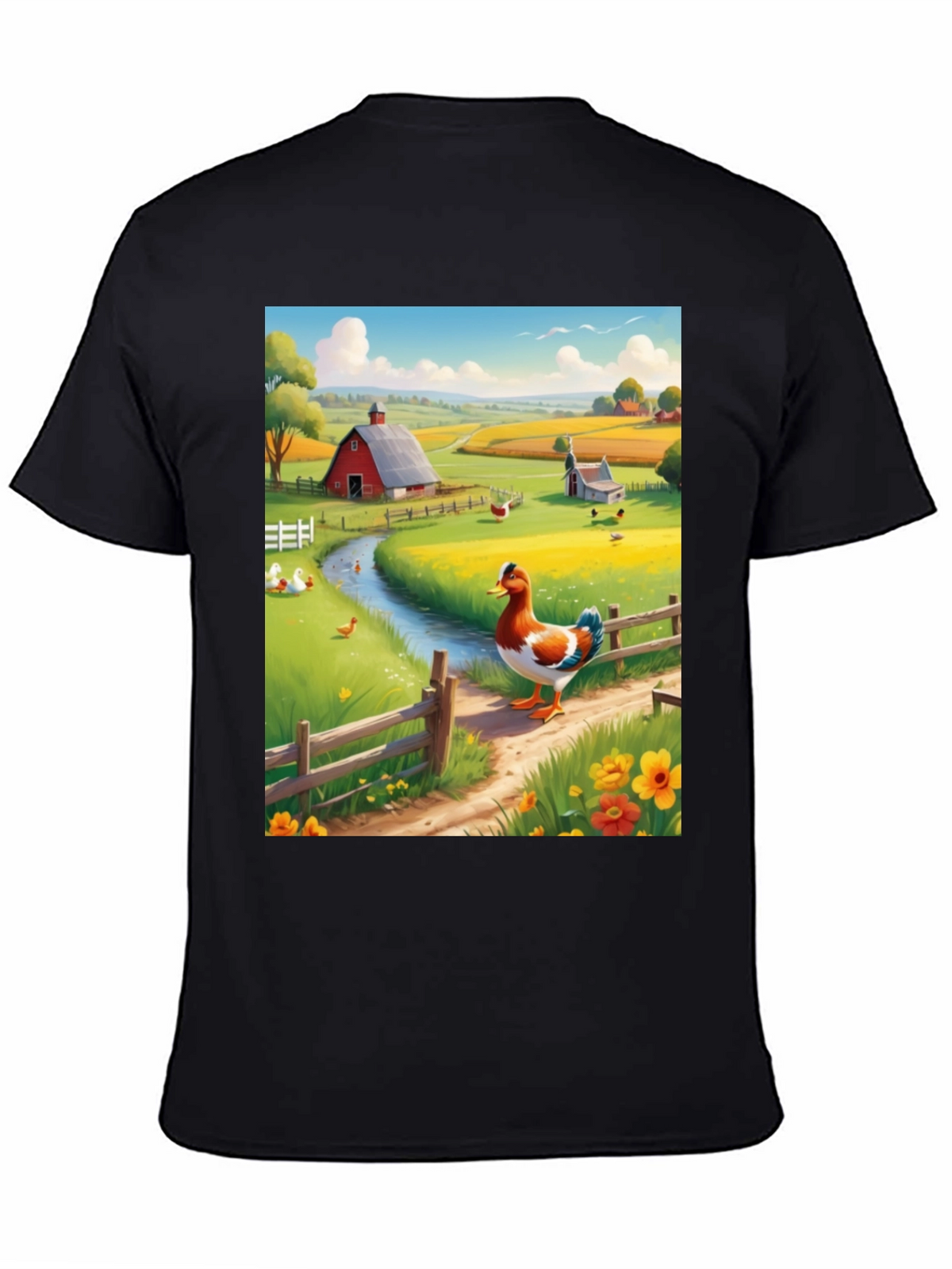 Farm Duck Graphic Tee - Countryside Charm