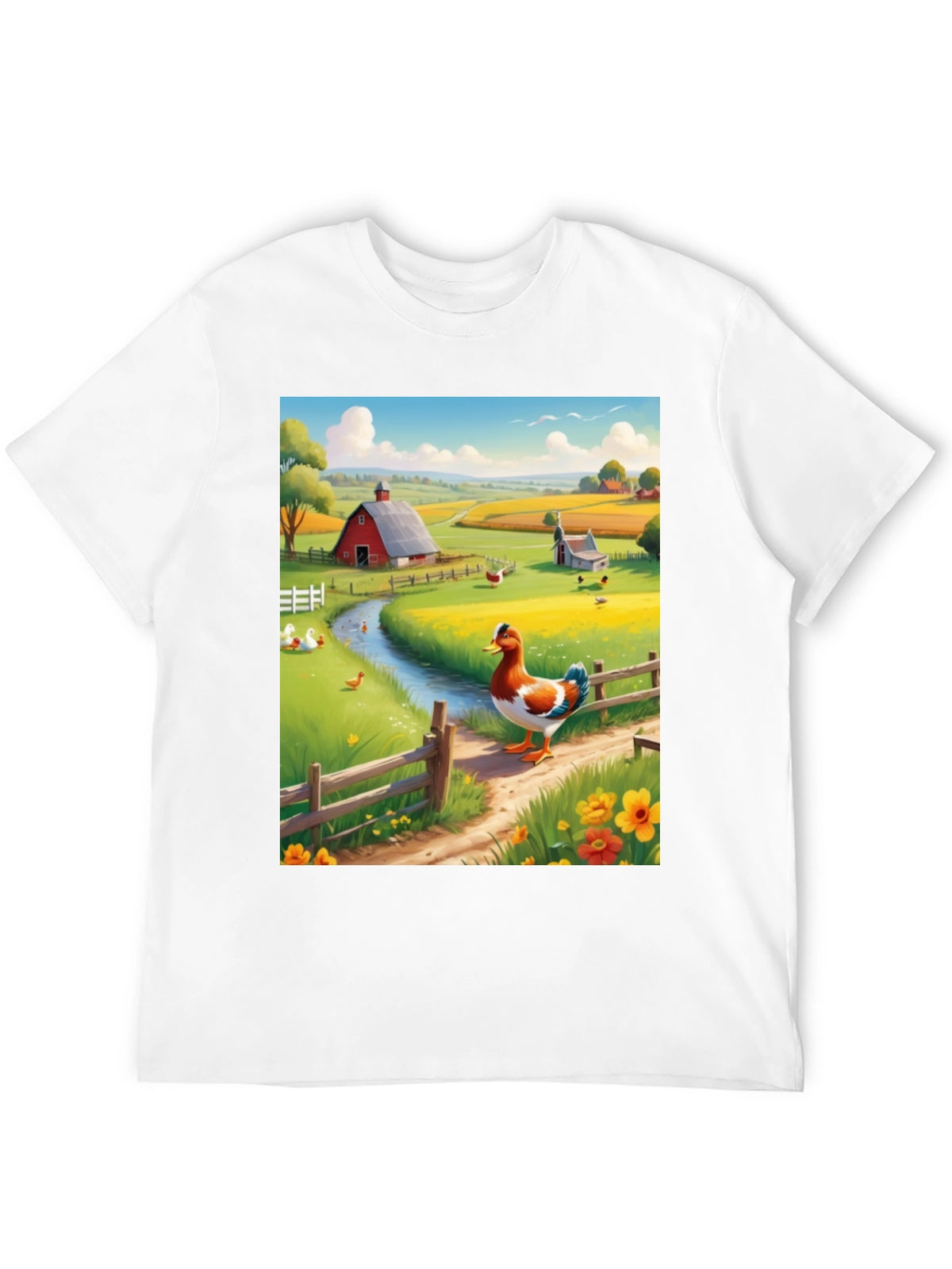 Farm Duck Graphic Tee - Countryside Charm