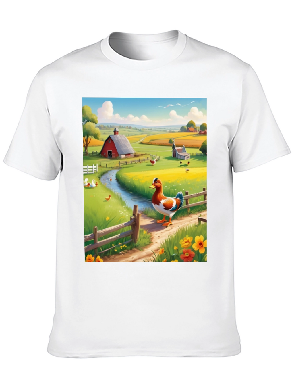 Farm Duck Graphic Tee - Countryside Charm