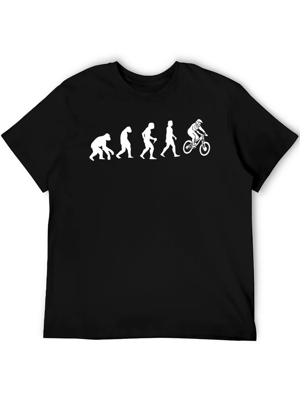 Evolution of a Mountain Biker Black T-Shirt