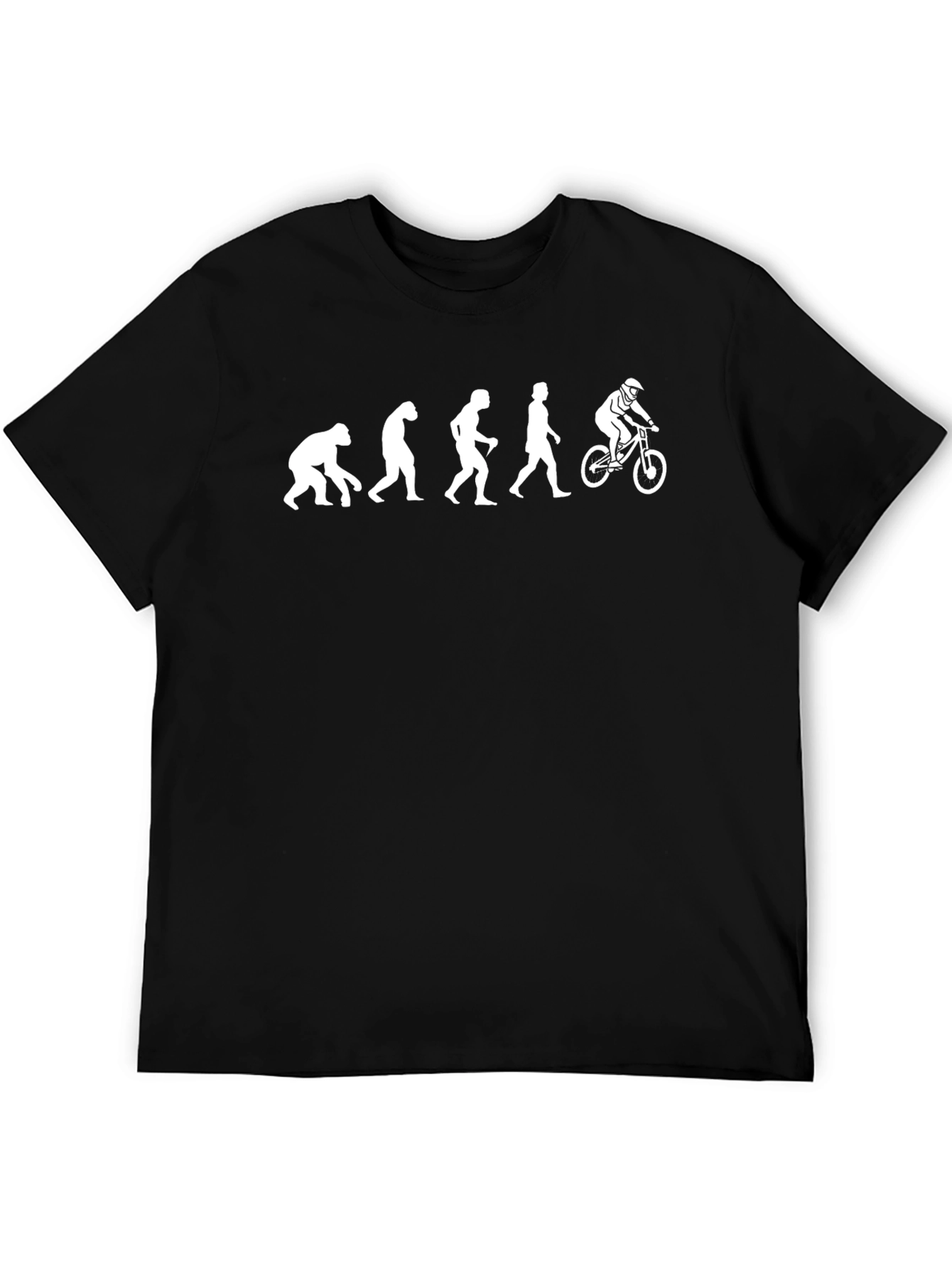 Evolution of a Mountain Biker Black T-Shirt