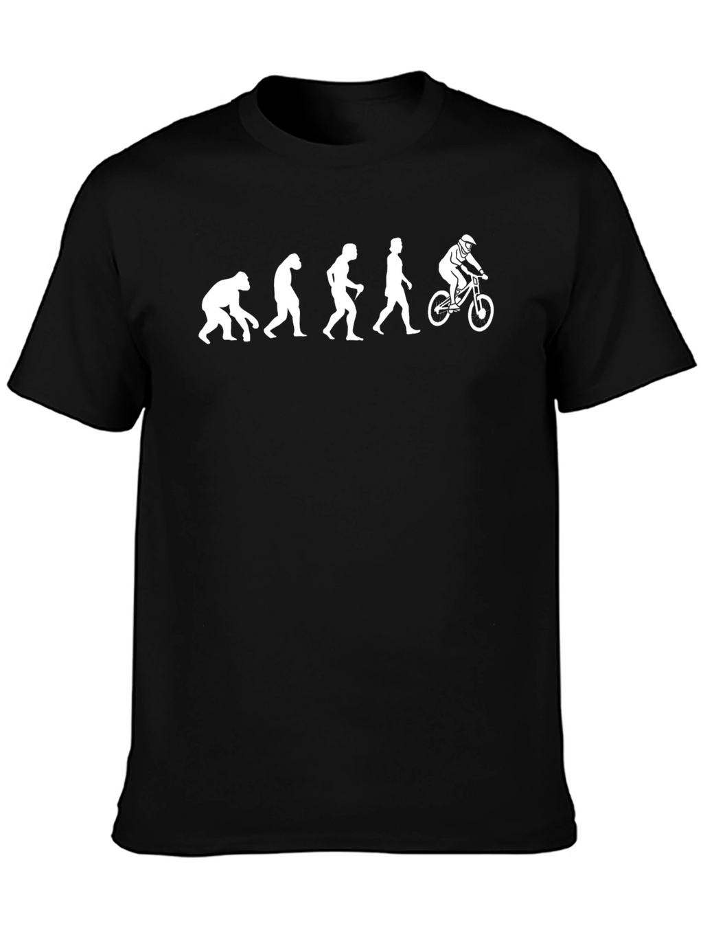 Evolution of a Mountain Biker Black T-Shirt