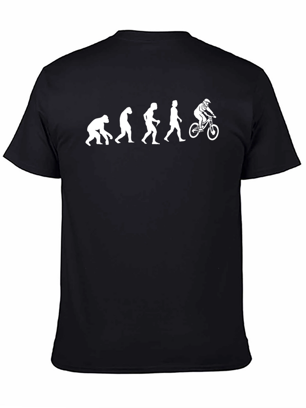 Evolution of a Mountain Biker Black T-Shirt