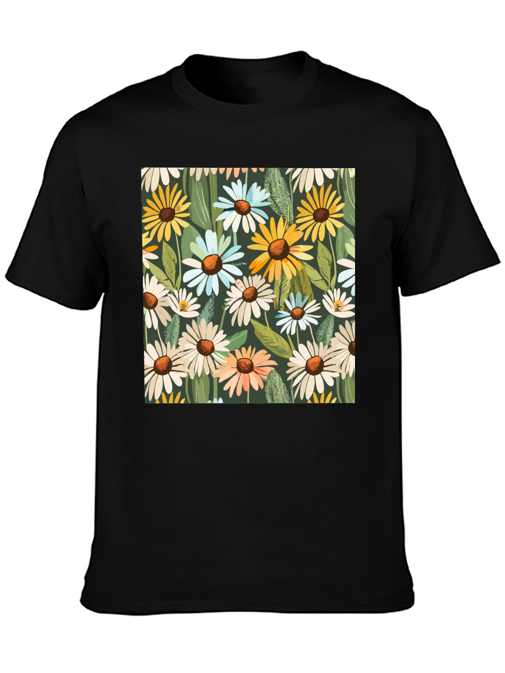 Floral Daisy Pattern T-Shirt