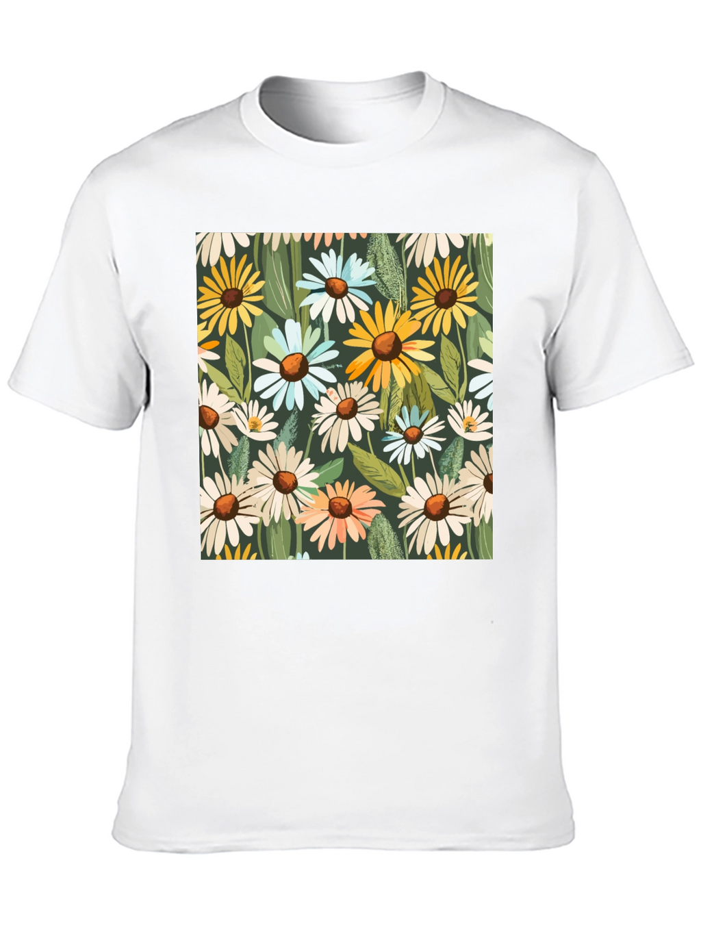 Floral Daisy Pattern T-Shirt