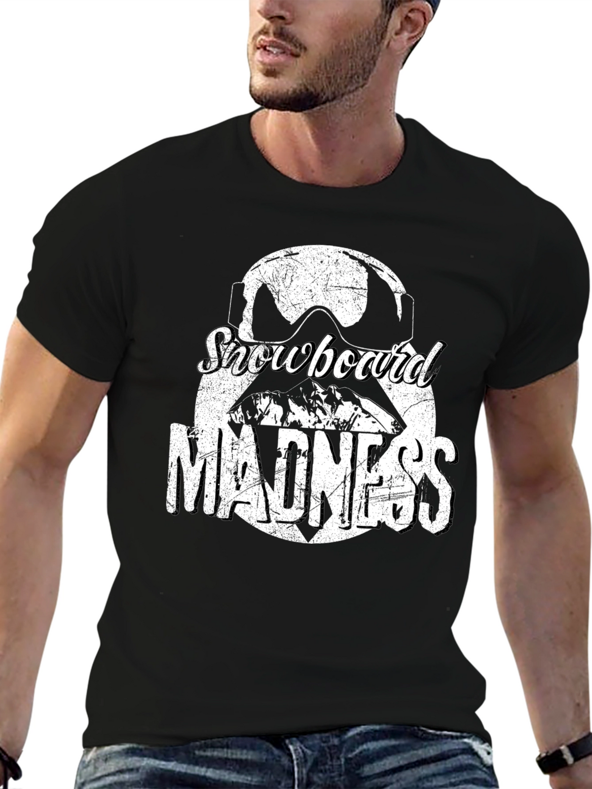 Snowboard Madness Graphic Tee - Black