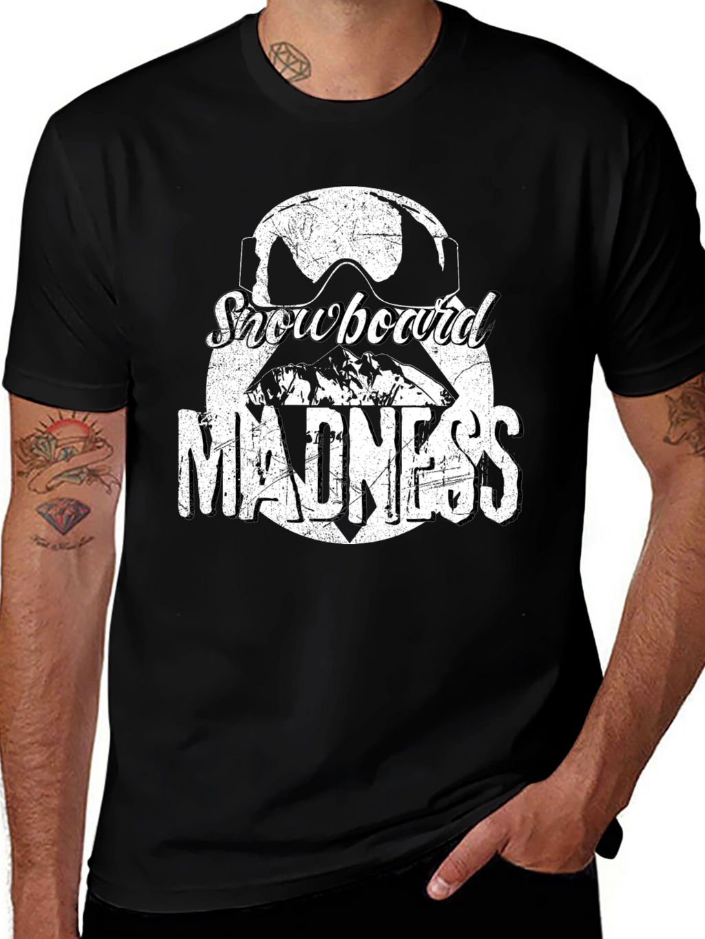 Snowboard Madness Graphic Tee - Black