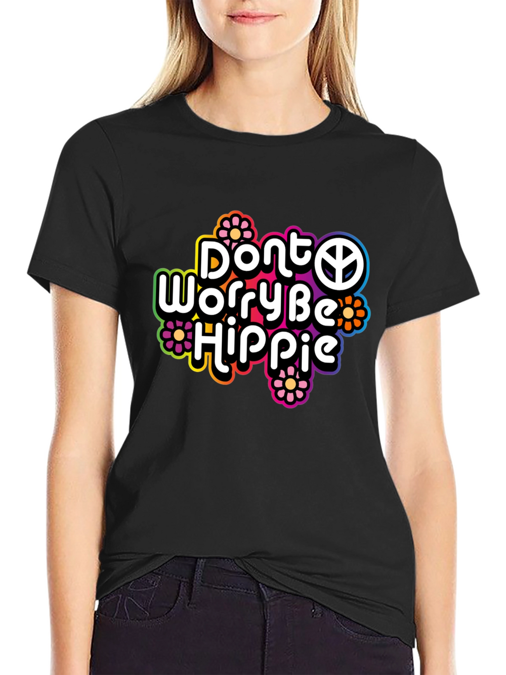 Dont Worry Be Hippie Graphic T-Shirt
