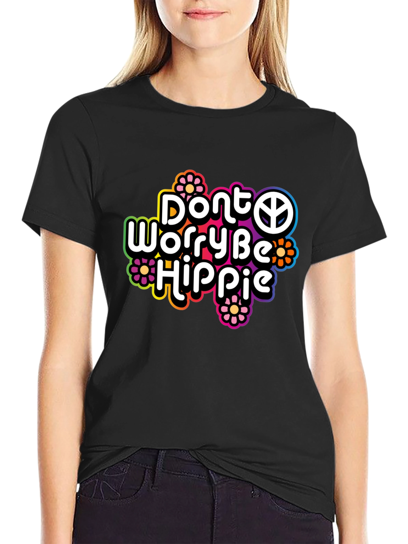 Dont Worry Be Hippie Graphic T-Shirt