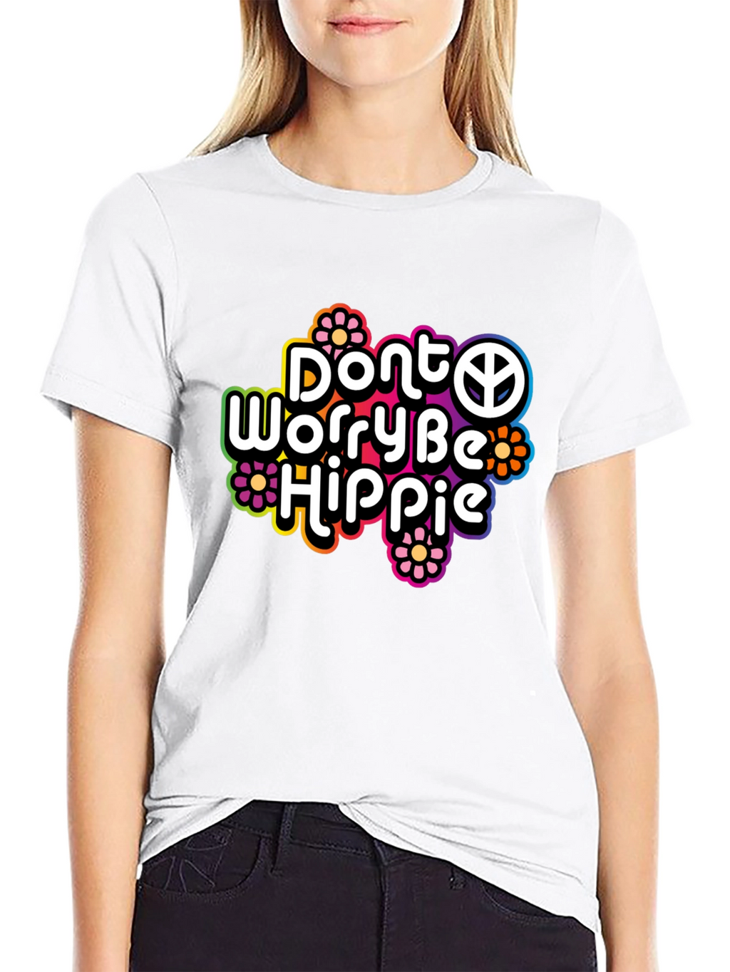 Dont Worry Be Hippie Graphic T-Shirt