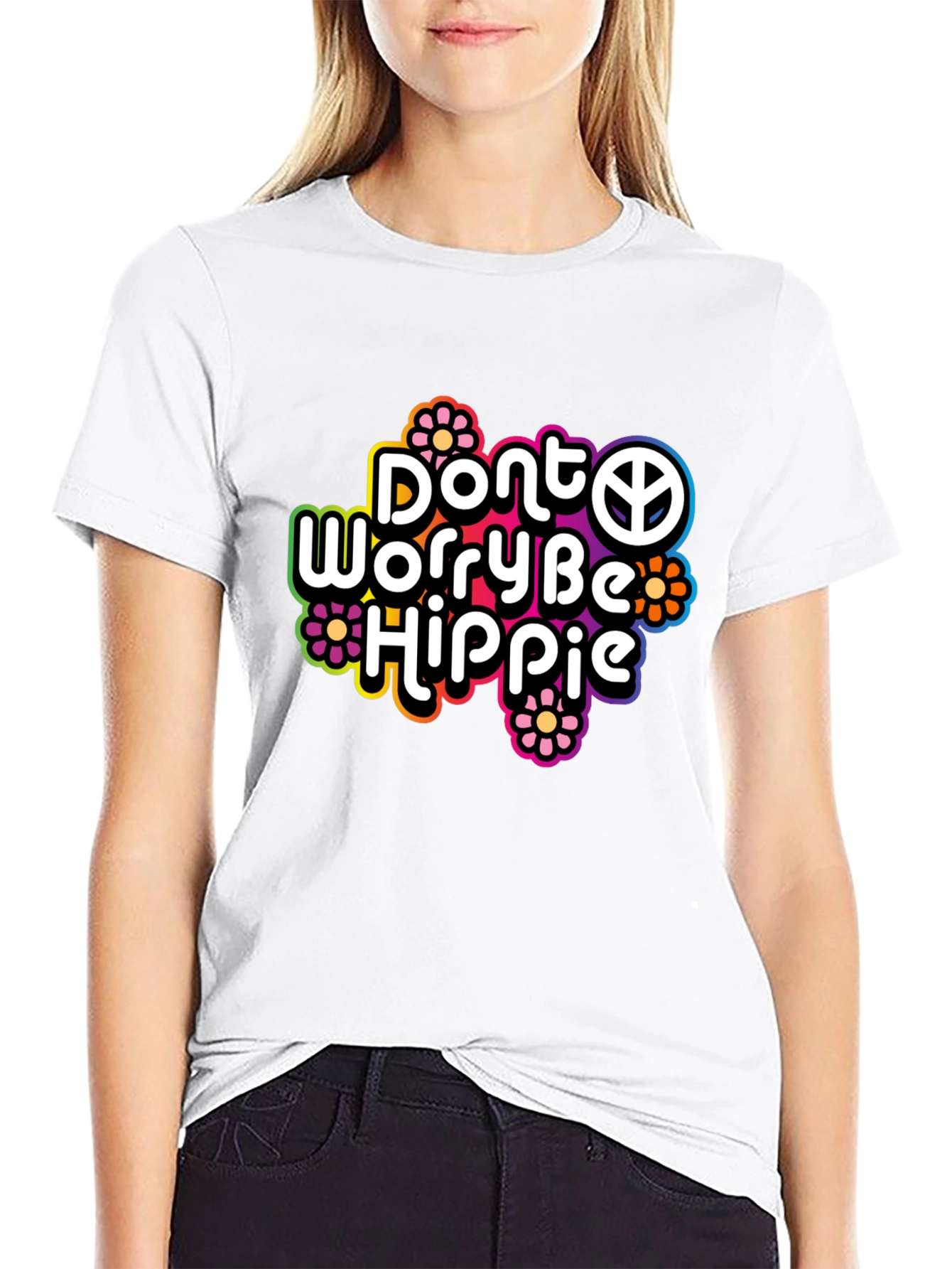 Dont Worry Be Hippie Graphic T-Shirt
