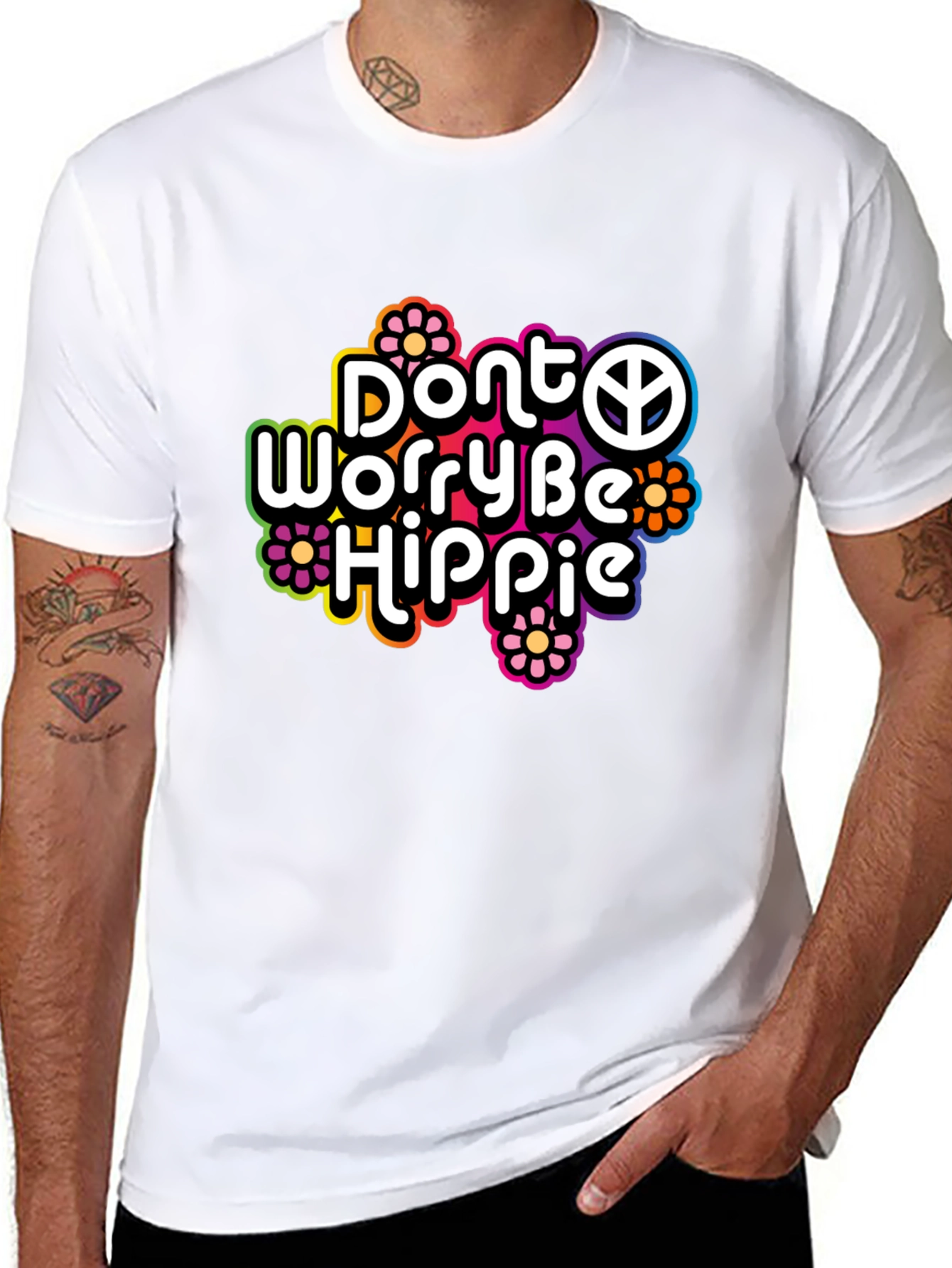 Dont Worry Be Hippie Graphic T-Shirt