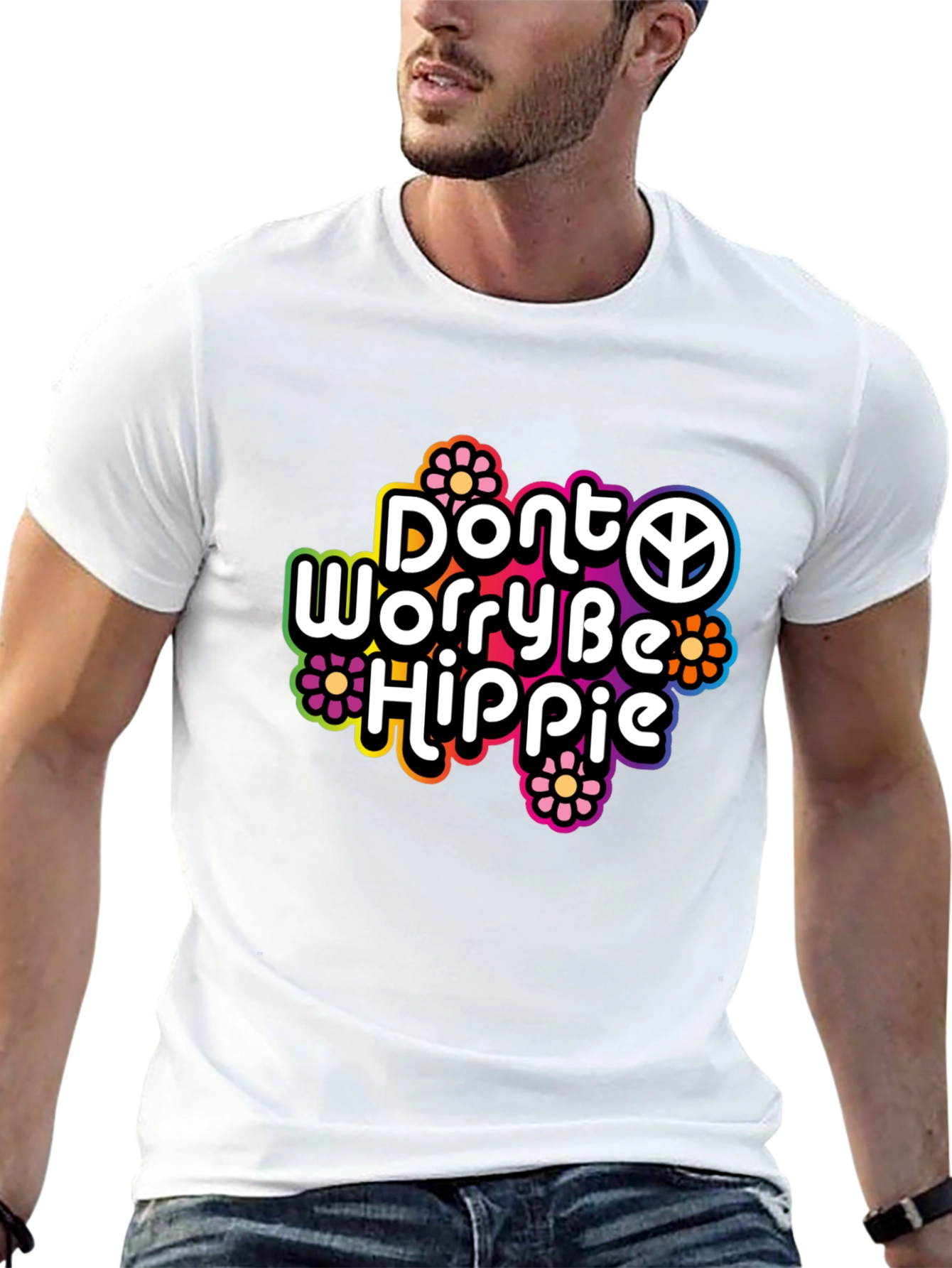 Dont Worry Be Hippie Graphic T-Shirt