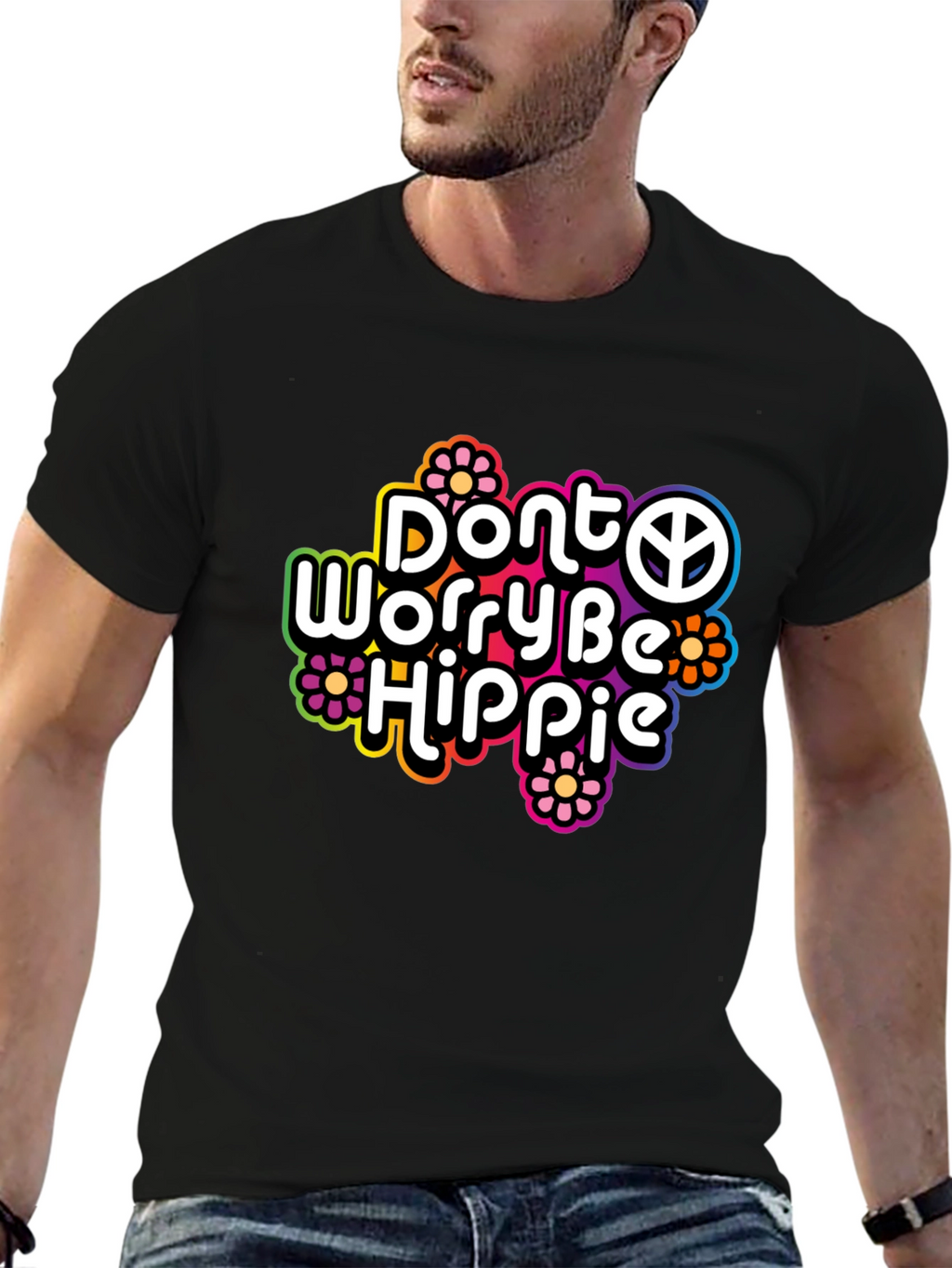 Dont Worry Be Hippie Graphic T-Shirt