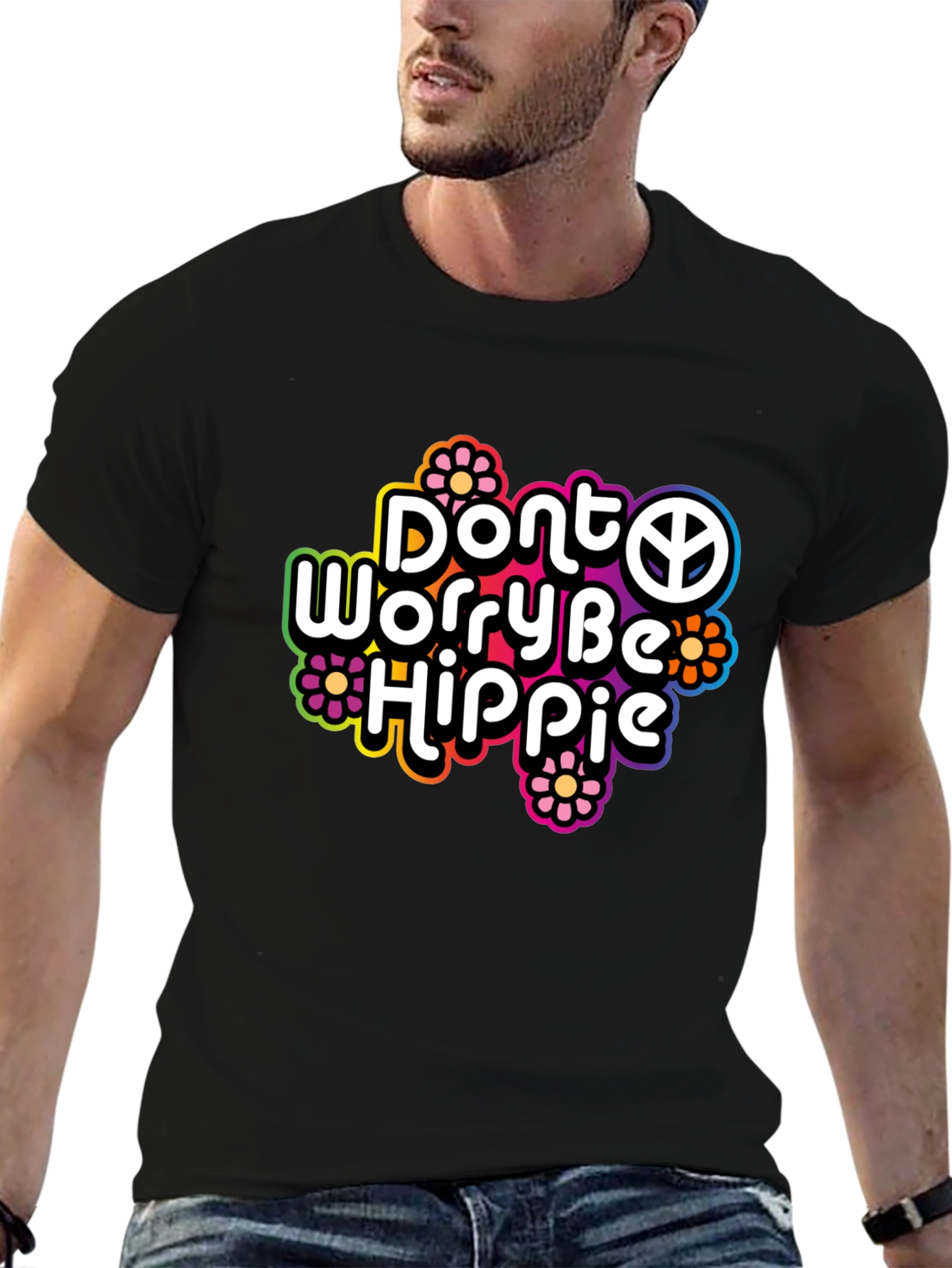 Dont Worry Be Hippie Graphic T-Shirt