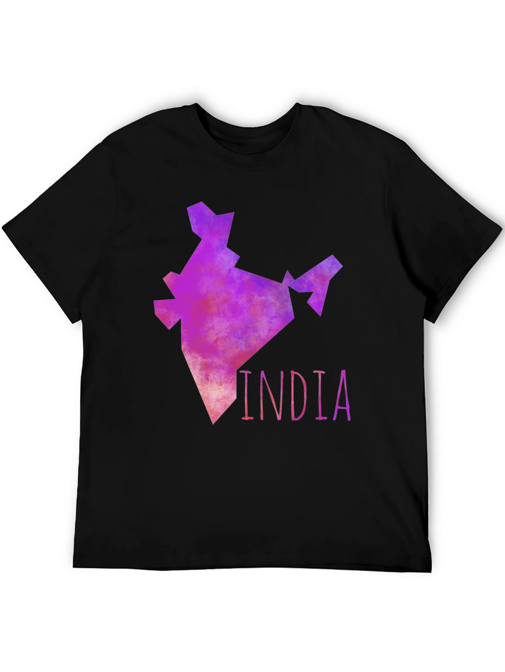 India Map Graphic Tee - Mens Black T-Shirt