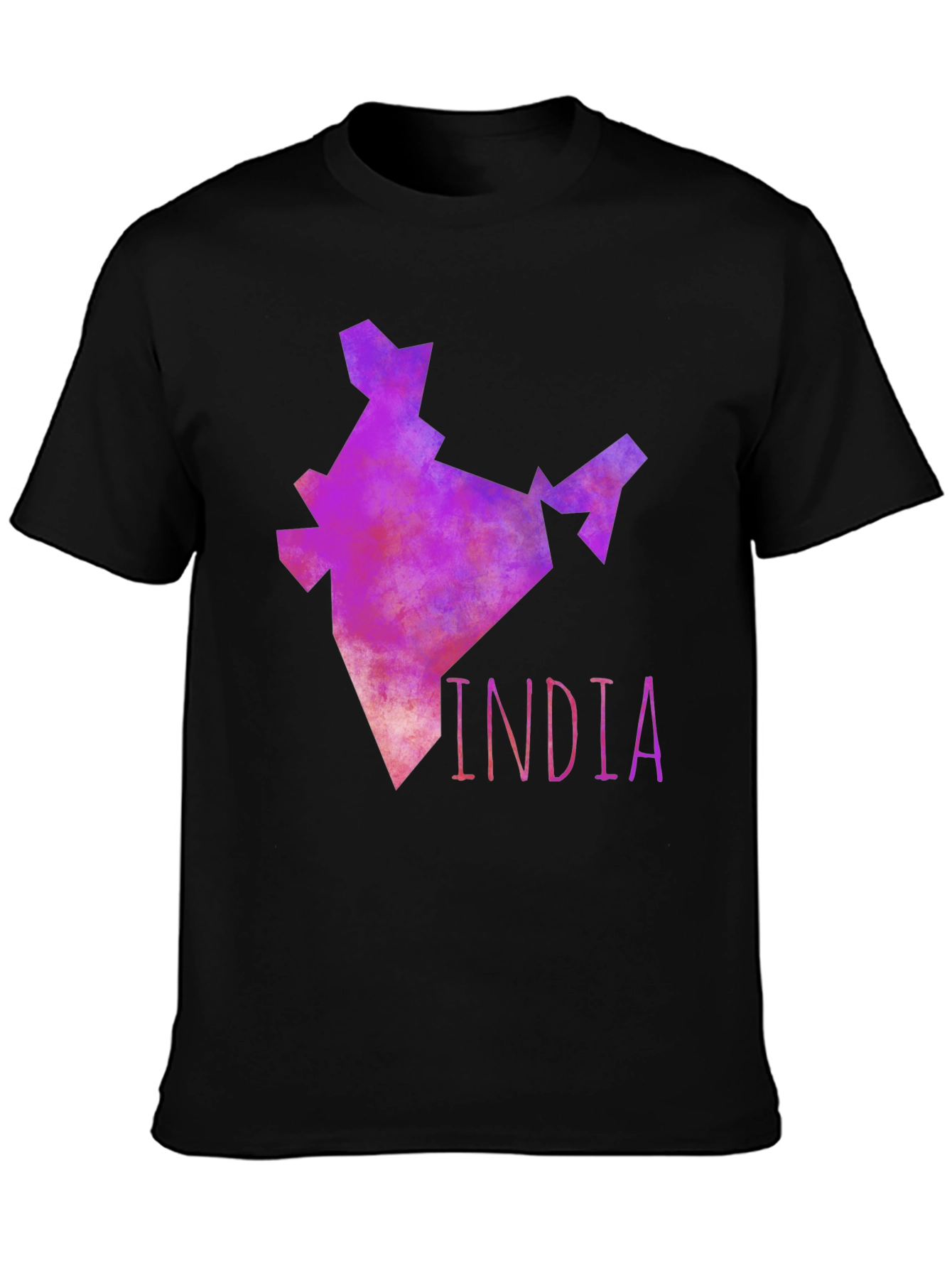 India Map Graphic Tee - Mens Black T-Shirt