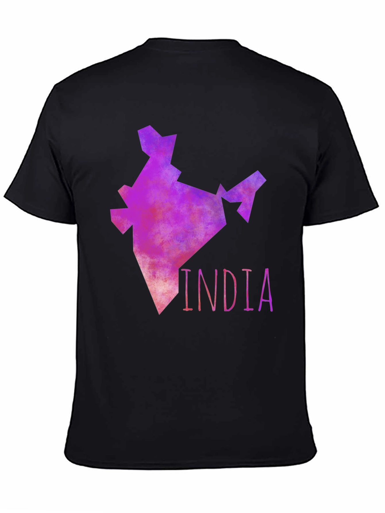 India Map Graphic Tee - Mens Black T-Shirt