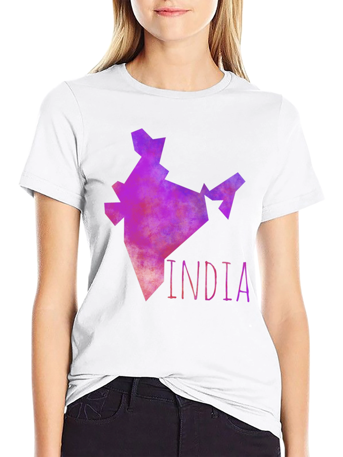 India Map Graphic Tee - Mens Black T-Shirt