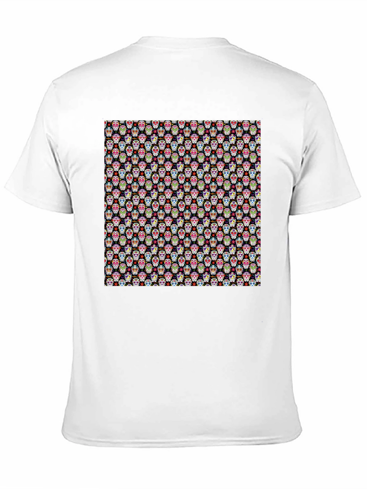 Skull Pattern Black Tee - Stylish & Unique