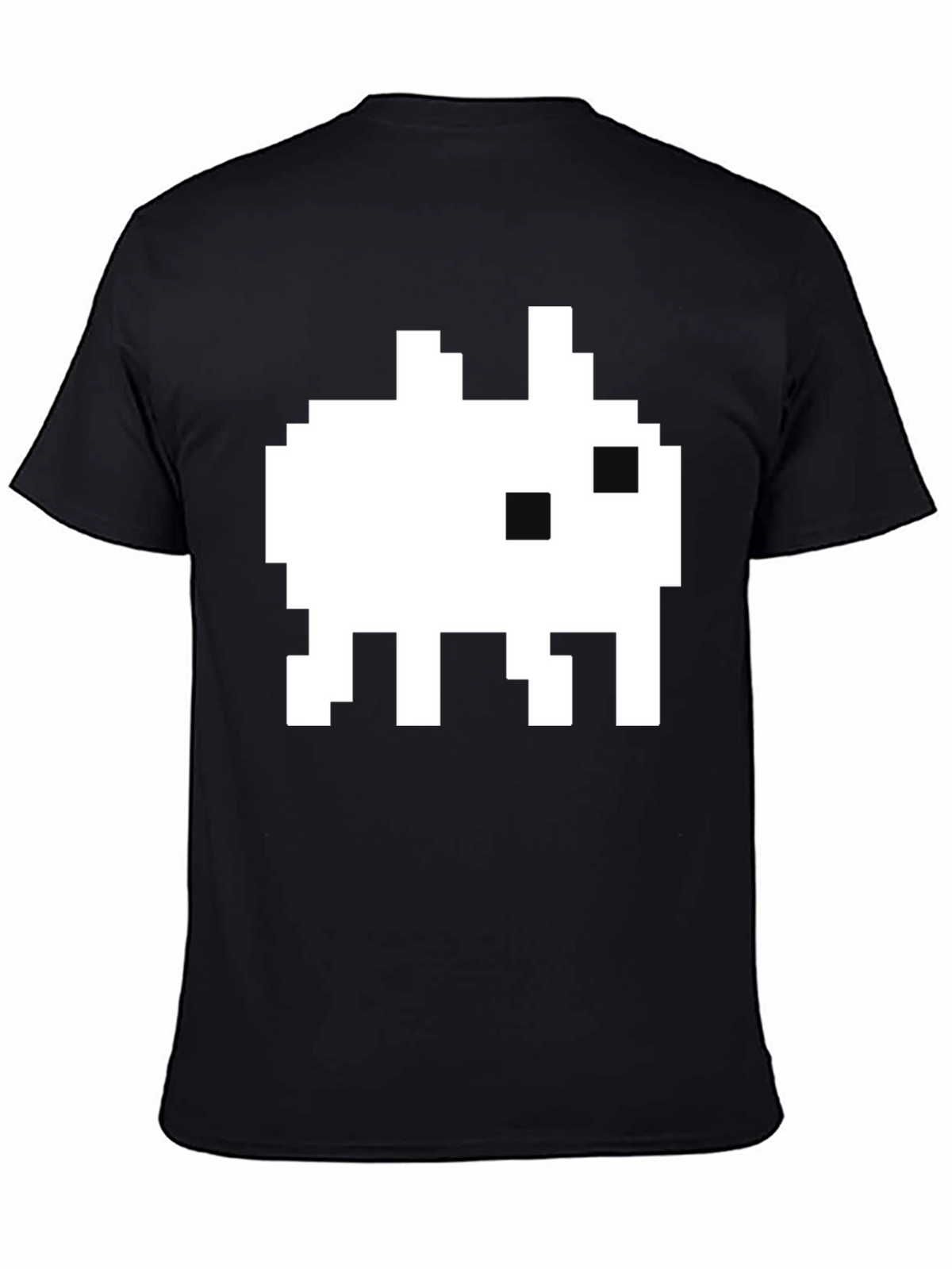 Retro Pixel Alien Black T-Shirt