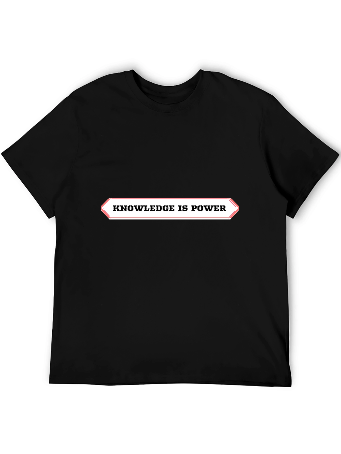 Knowledge is Power Black Graphic Tee