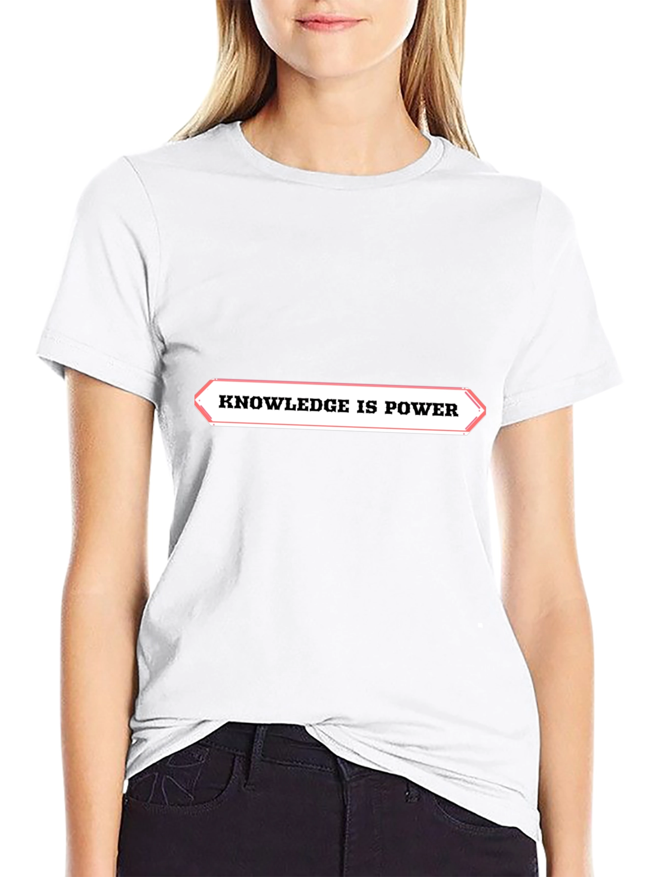 Knowledge is Power Black Graphic Tee