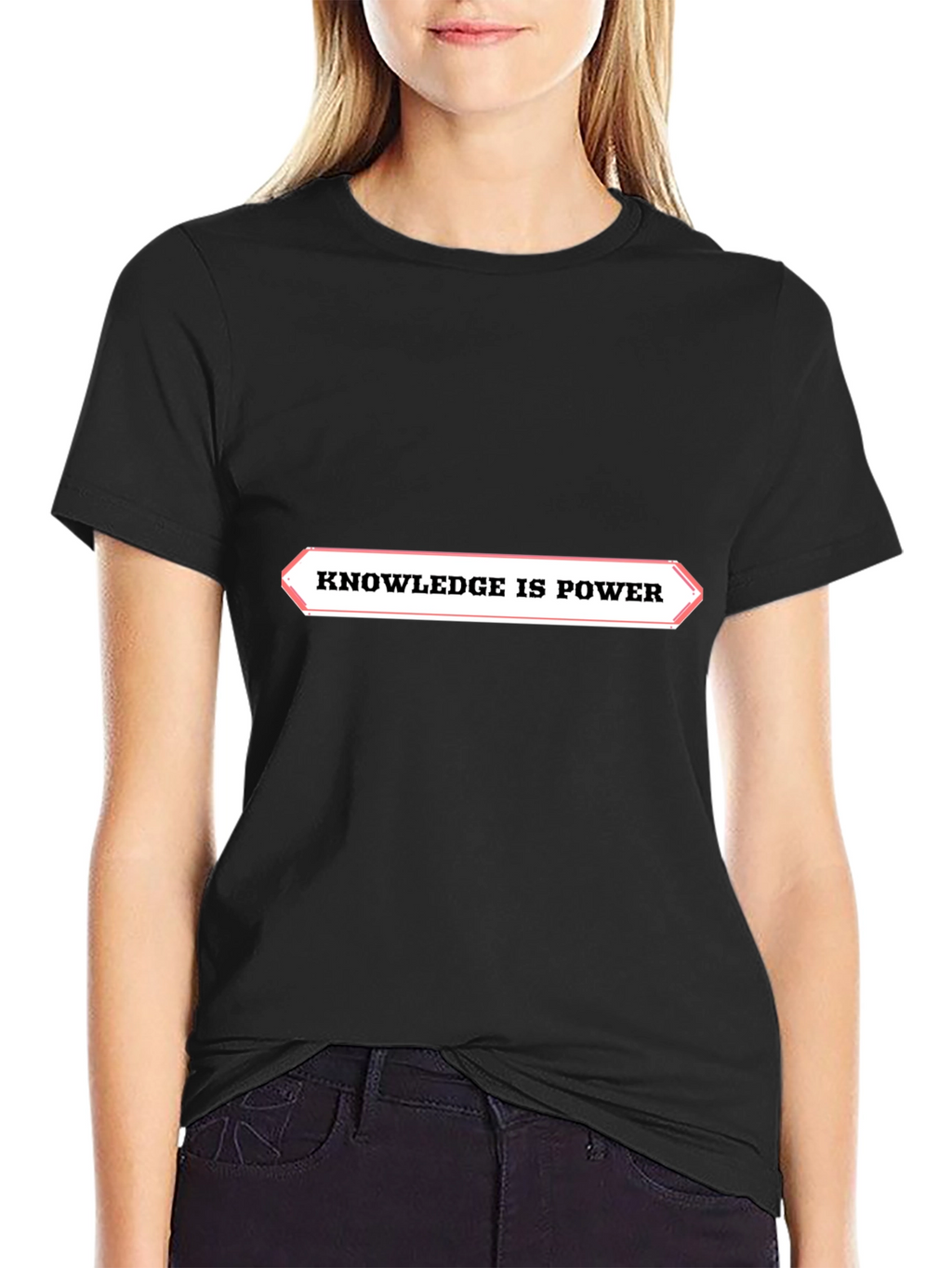 Knowledge is Power Black Graphic Tee