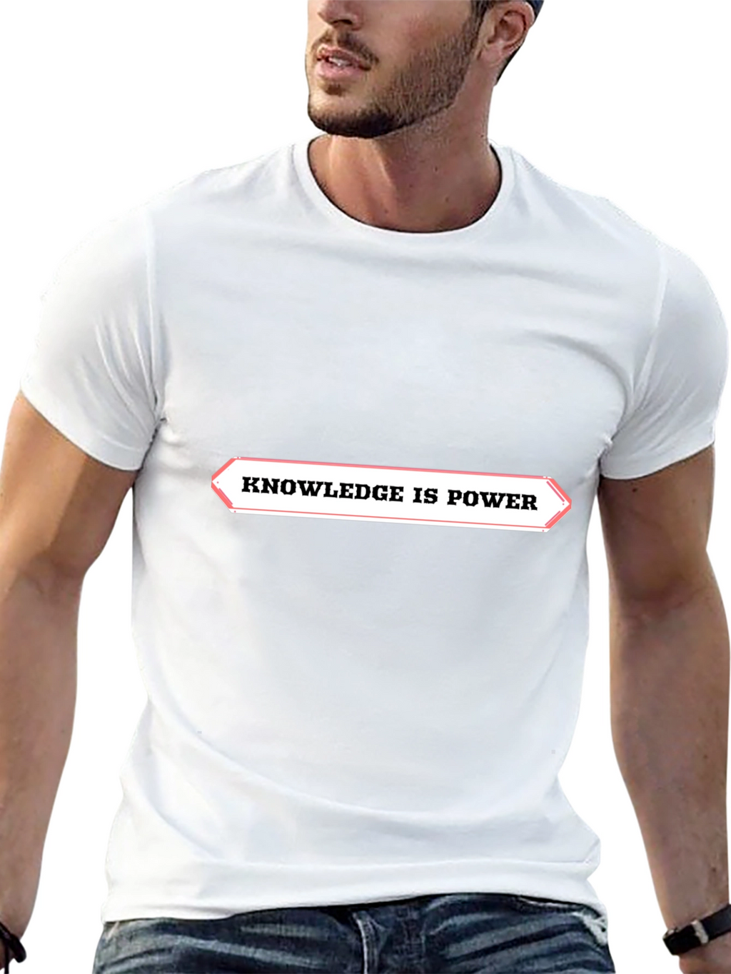 Knowledge is Power Black Graphic Tee