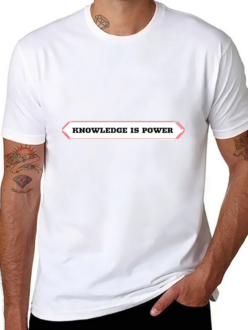 Knowledge is Power Black Graphic Tee
