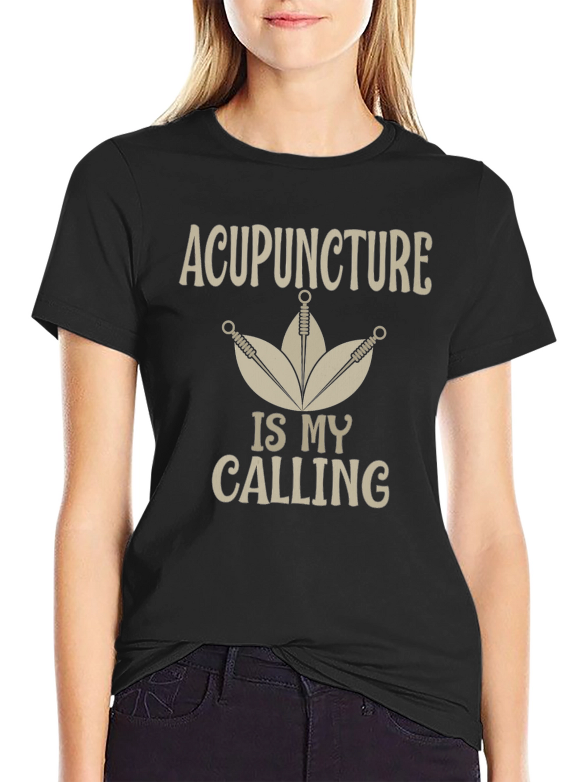 Acupuncture Is My Calling T-Shirt - Black